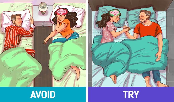 ۶ دلیلی که خوابیدن با همسرتان از خوابیدن جداگانه بهتر است: حتی اگر خروپف کند!