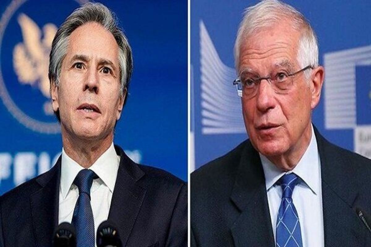 بلینکن و بورل بر حمایت از اوکراین در برابر روسیه تاکید کردند