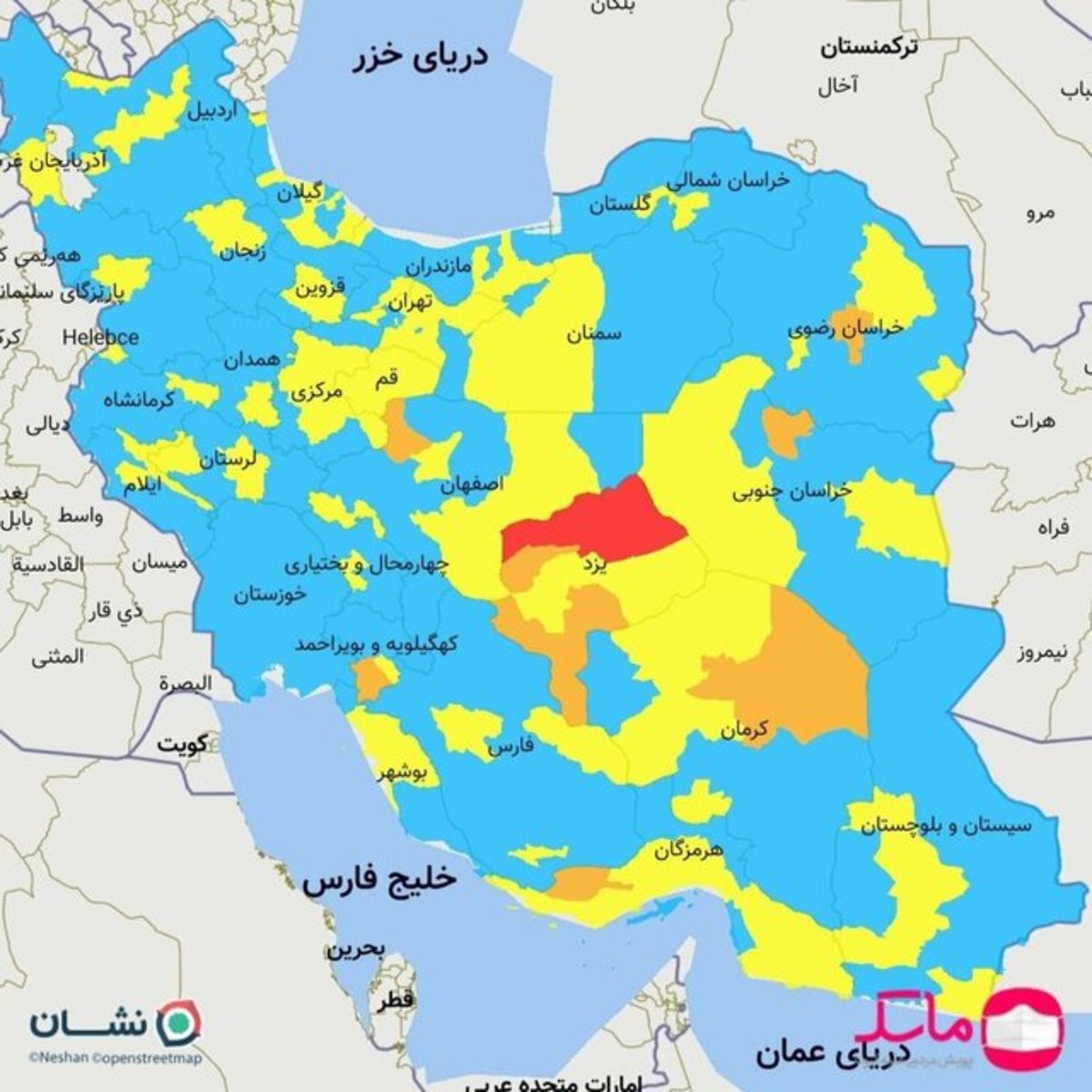 چگونه نقشه کرونایی کشور قرمز شد؟