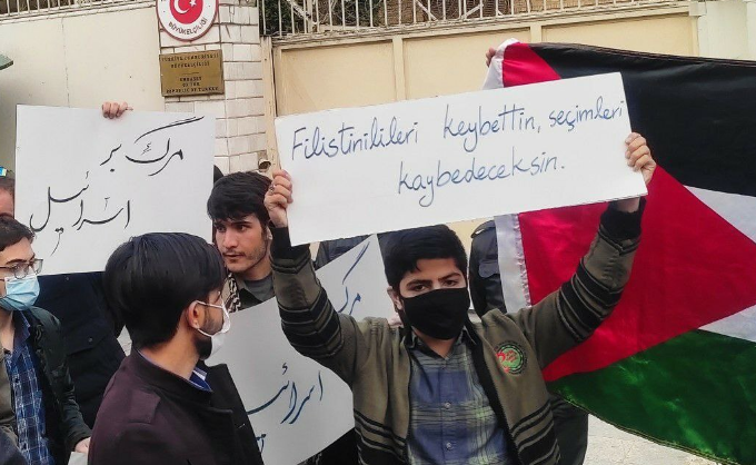 تجمع دانشجویان در محکومیت جنایات رژیم صهیونیستی
