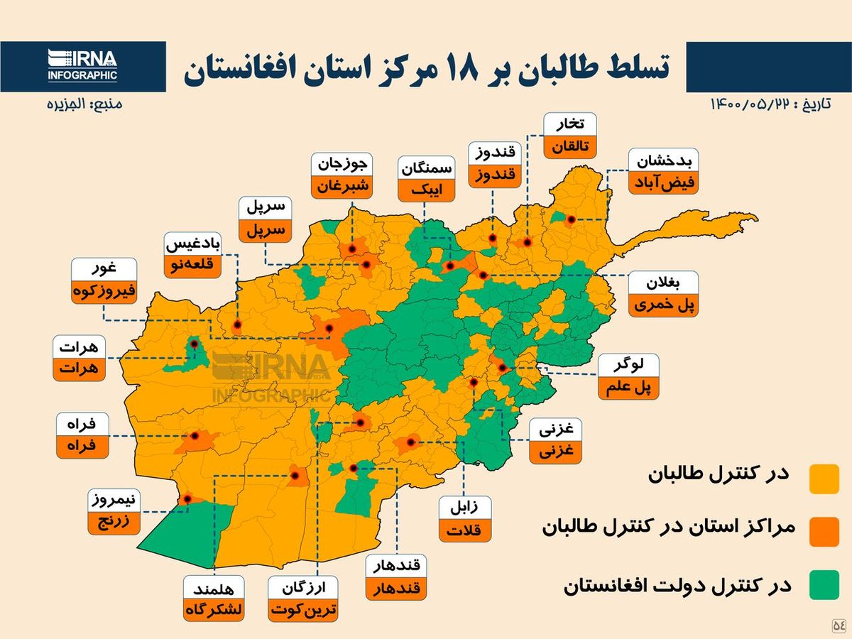 آخرین تحولات افغانستان؛ ادامه پیشروی طالبان، تأکید دولت بر مقاومت