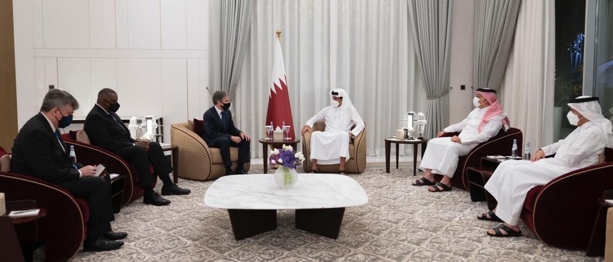 افغانستان موضوع دیدار وزیران دفاع و خارجه آمریکا و امیر قطر در دوحه