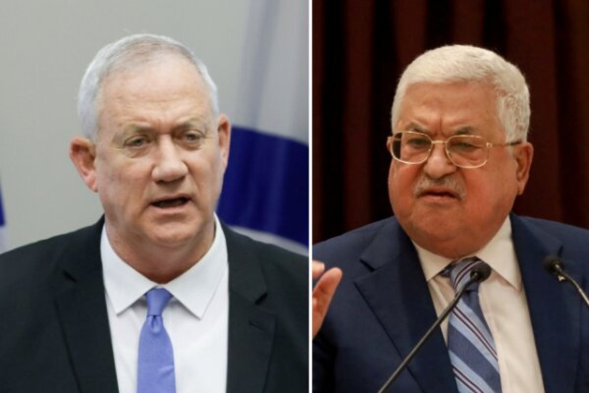 «بنی گانتز» و «محمود عباس» در رام الله دیدار کردند