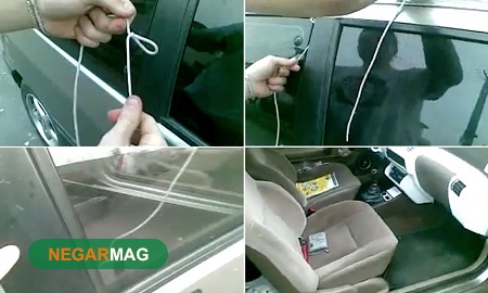 ترفند باز کردن در ماشین در صورت جا ماندن کلید در آن