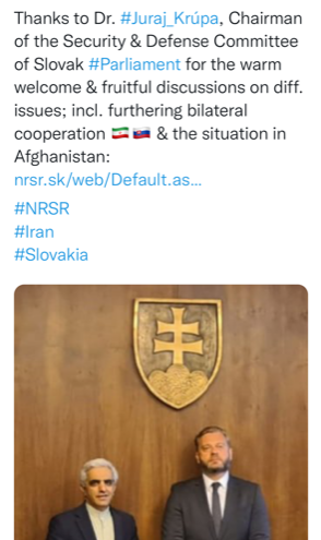 قدردانی مقام اسلواک از میزبانی ایران از مهاجران افغانستانی