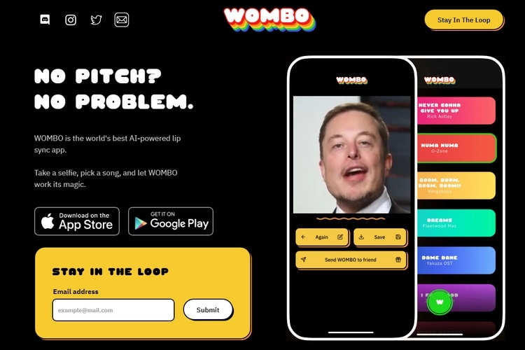 اپلیکیشن Wombo جدیدترین ابزار دیپ فیک و لب خوانی با استفاده رایگان