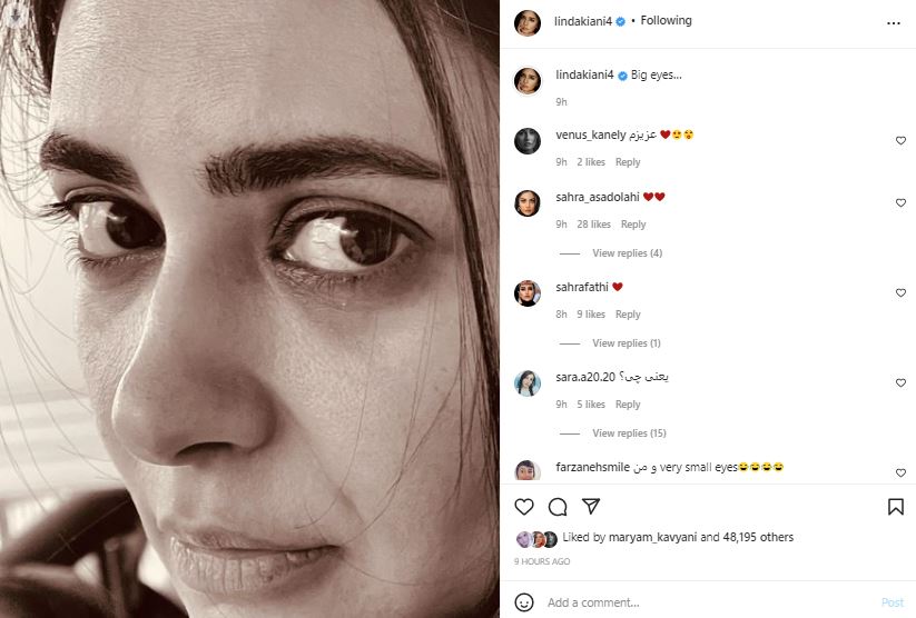 لیندا کیانی : به من میگن چشم گنده !! لیندا کیانی : به من میگن چشم گنده !!