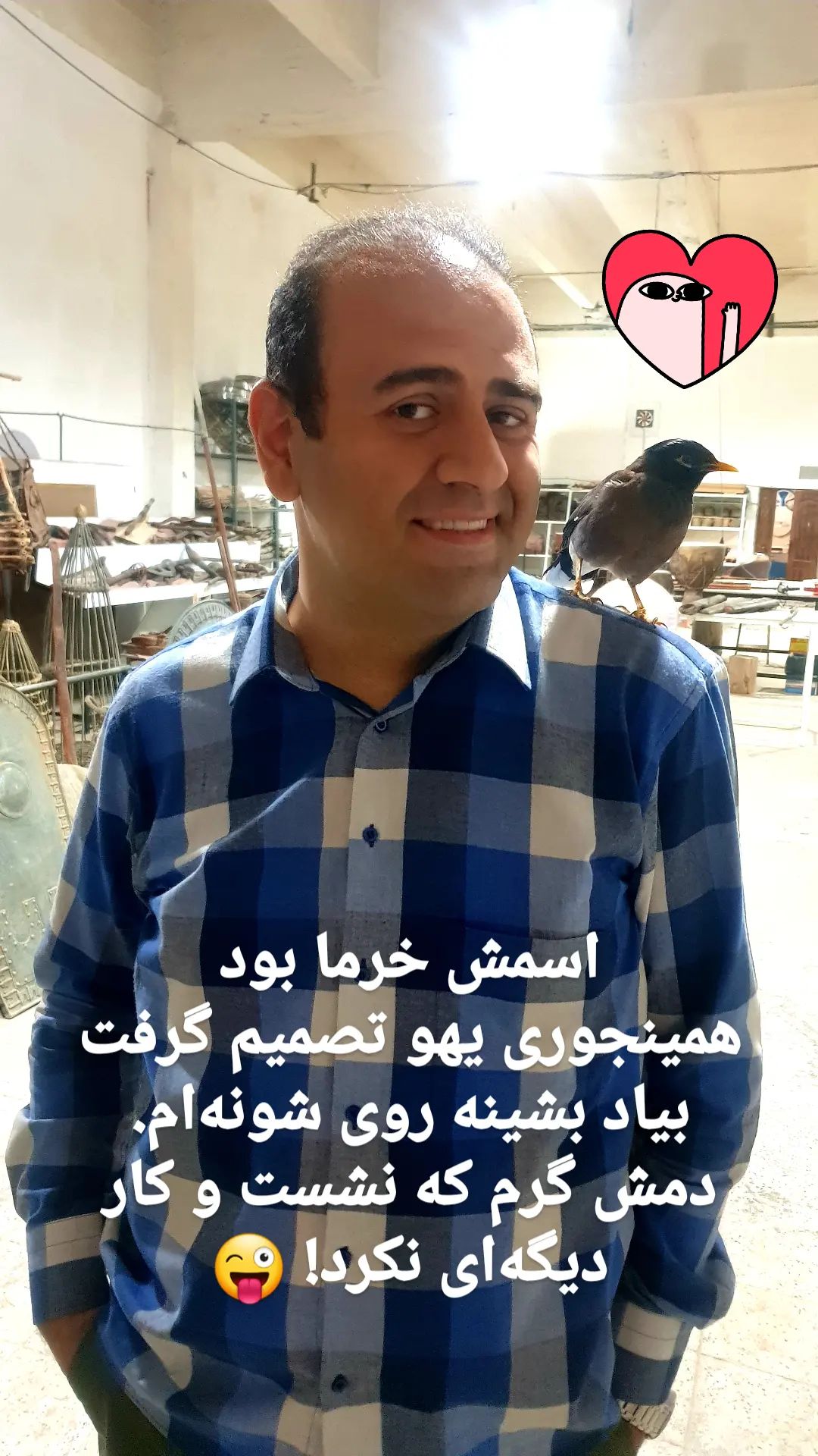 دمش گرم که فقط نشست و کار دیگه ای نکرد !! :)