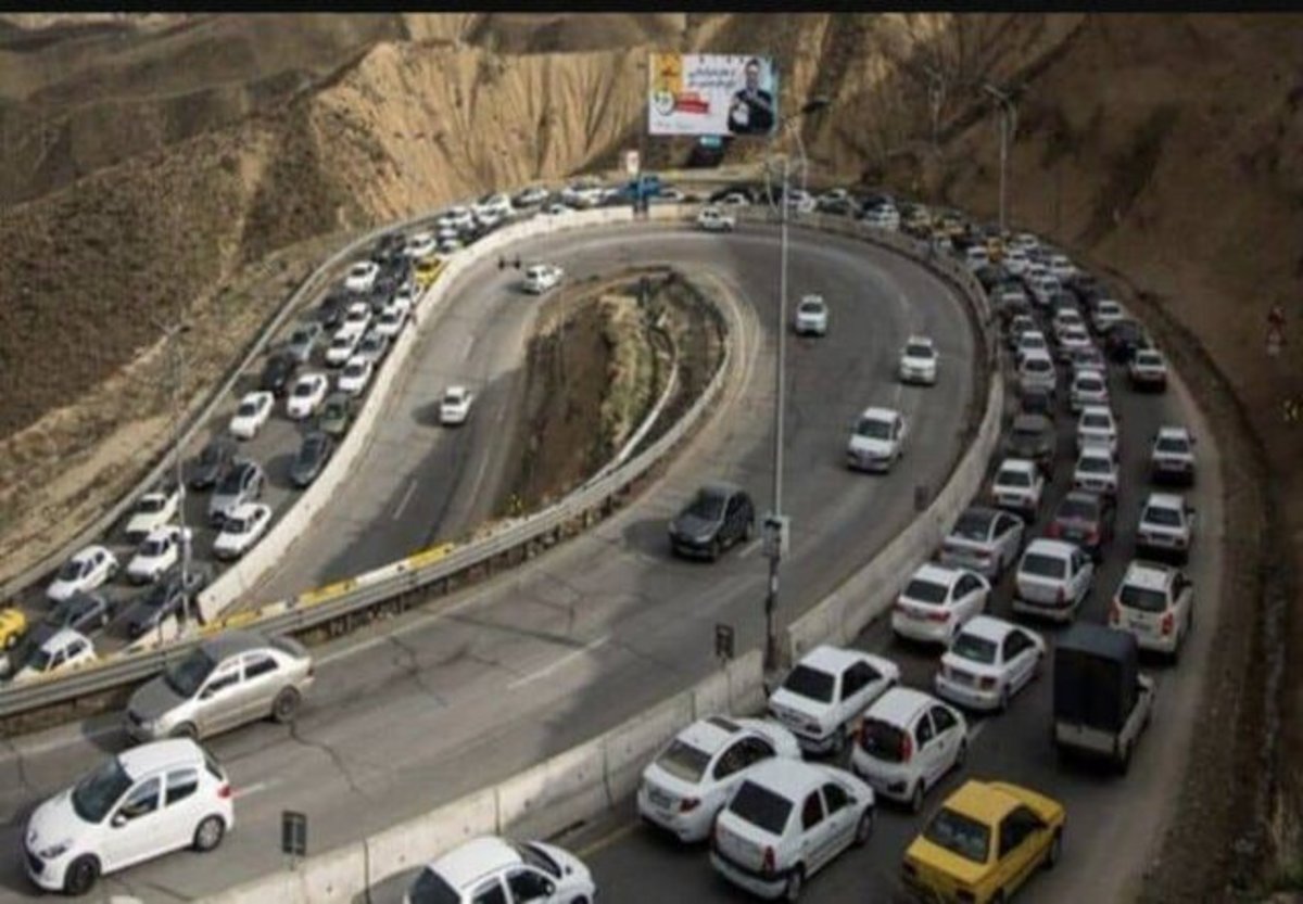 ترافیک در جاده چالوس سنگین است