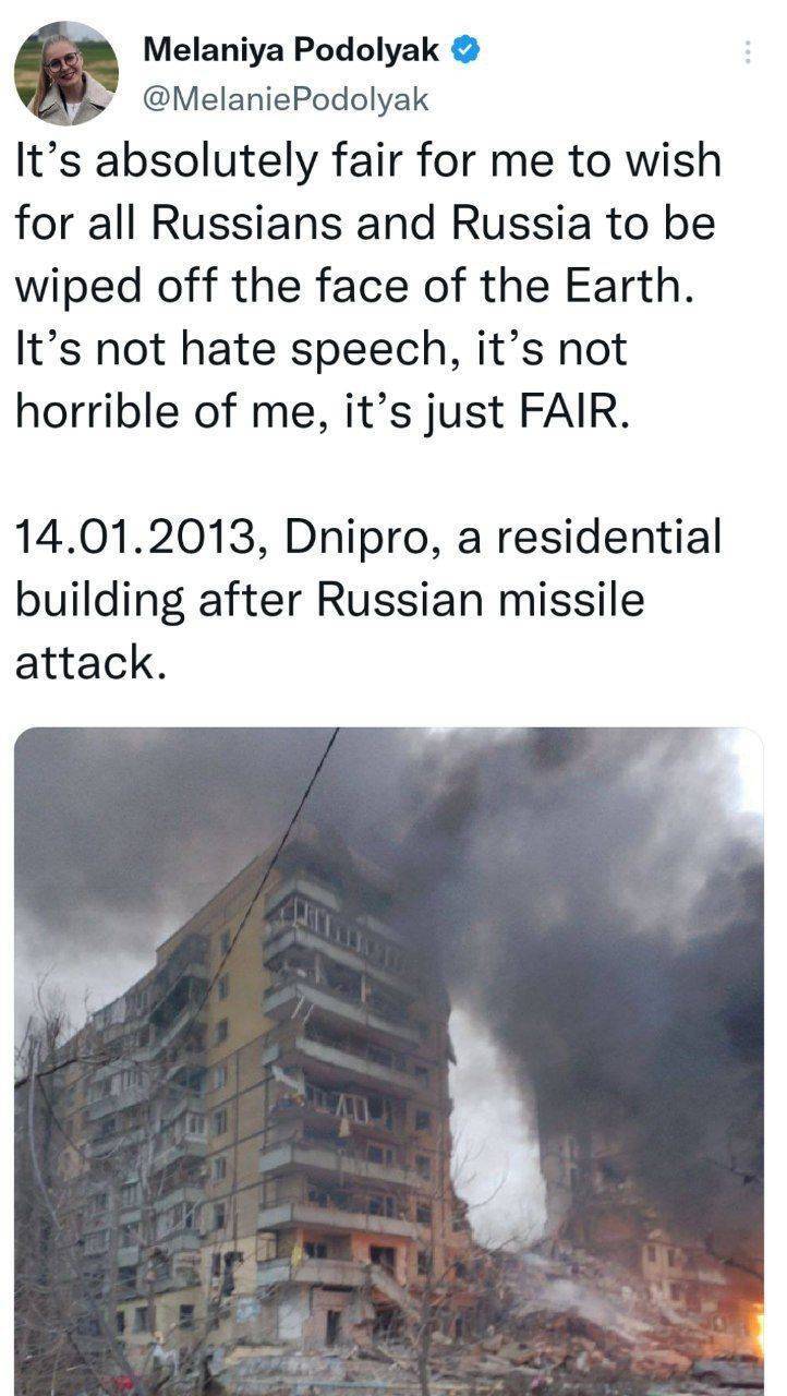 آرزوی عجیب بلاگر مشهور اوکراینی؛ محو شدن همه روس‌ها!