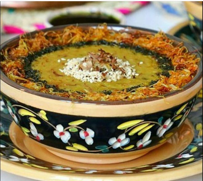 دستور پخت آش سنتی شله قلمکار برای مراسم‌های مذهبی