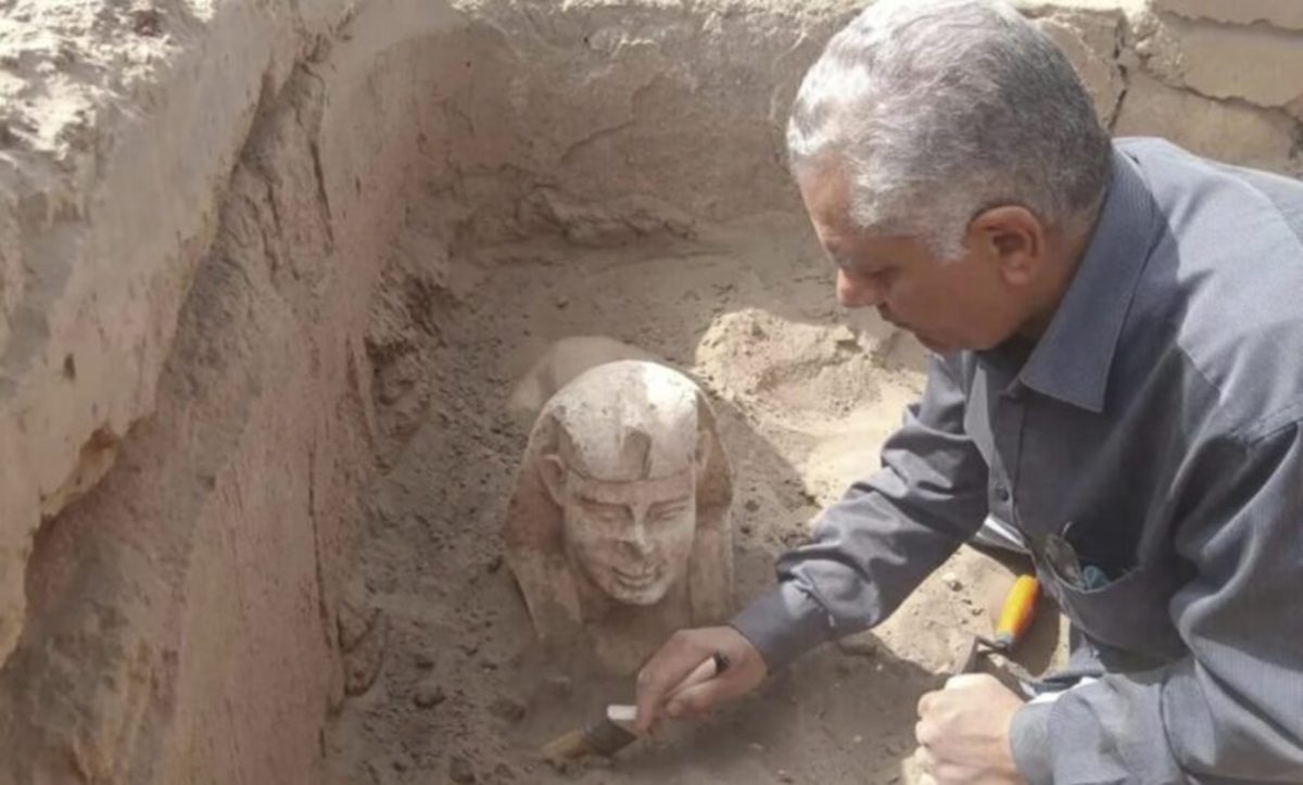 کشف مجسمه ابولهول مانند امپراتور روم در مصر