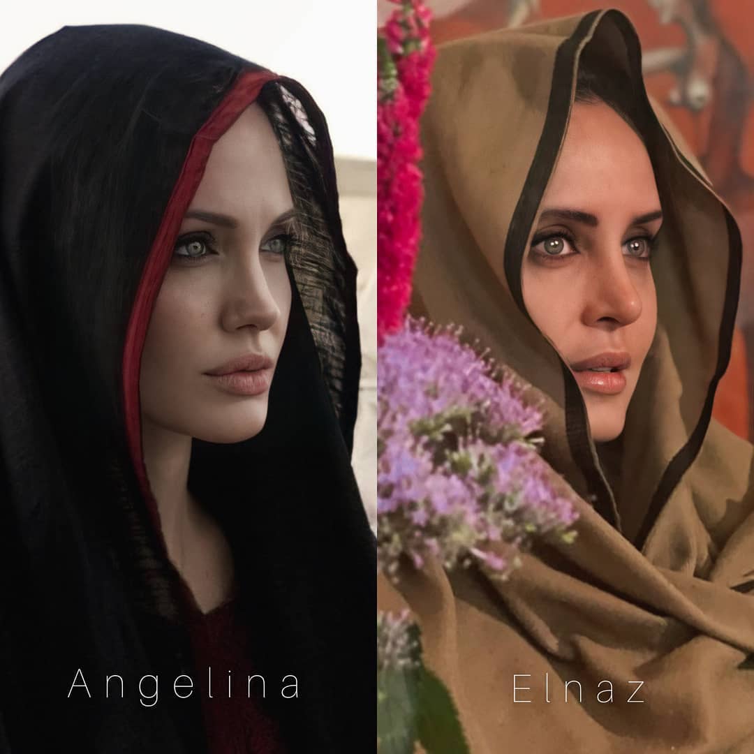 شباهت باورنکردنی الناز شاکردوست و آنجلینا جولی در یک قاب + عکس