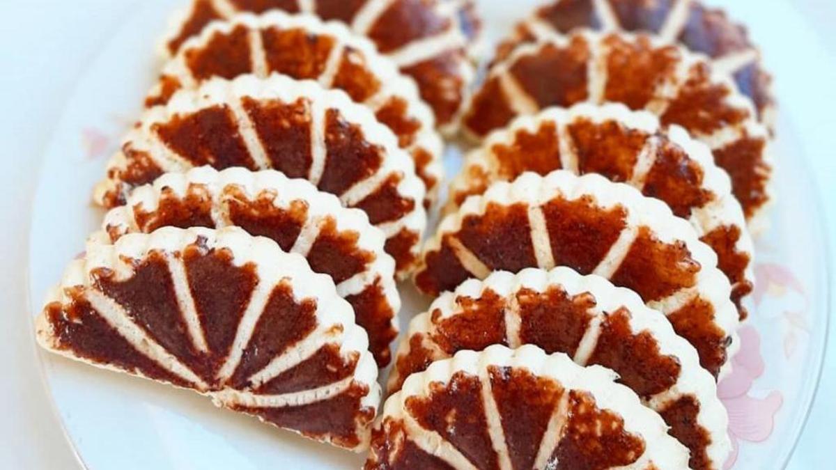 طرز تهیه شیرینی شیک و لطیف بادبزنی برای عید