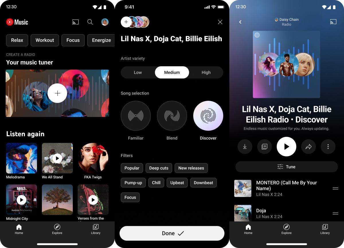یوتیوب در تلاش برای ایجاد یک تجربه رادیویی جدید در YouTube Music