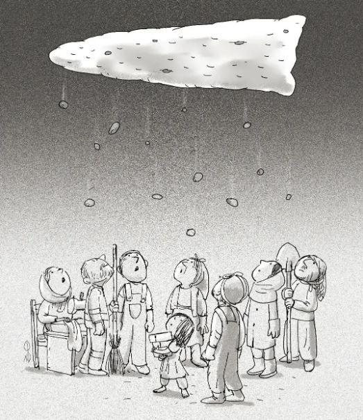 آناهیتا همتی و کاریکاتور روز کارگر: از نان فقط سنگ نصیب کارگر است + عکس