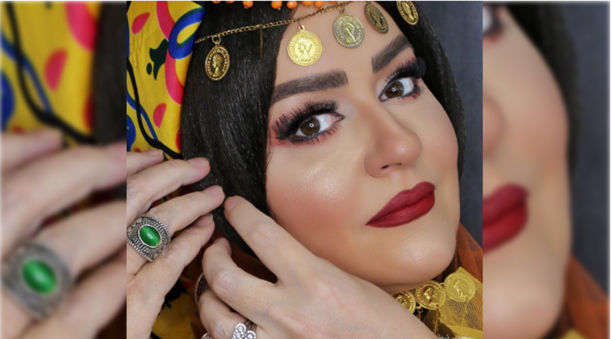 فیلتر بامزه و خنده دار روی چهره‌ی نعیمه نظام دوست