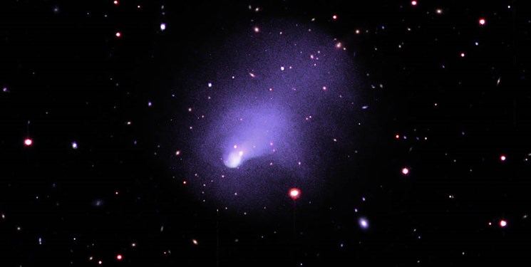 تصویری زیبا از یک جفت خوشه کهکشانی در حال برخورد