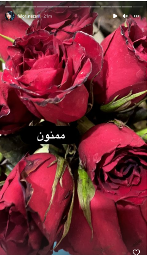 تشکر فلور نظری برای هدیه زیبایش تشکر فلور نظری برای هدیه زیبایش