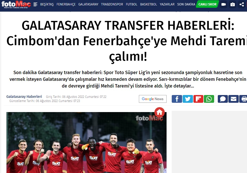 غول فوتبال ترکیه به خاطر طارمی دست به سرقت زد