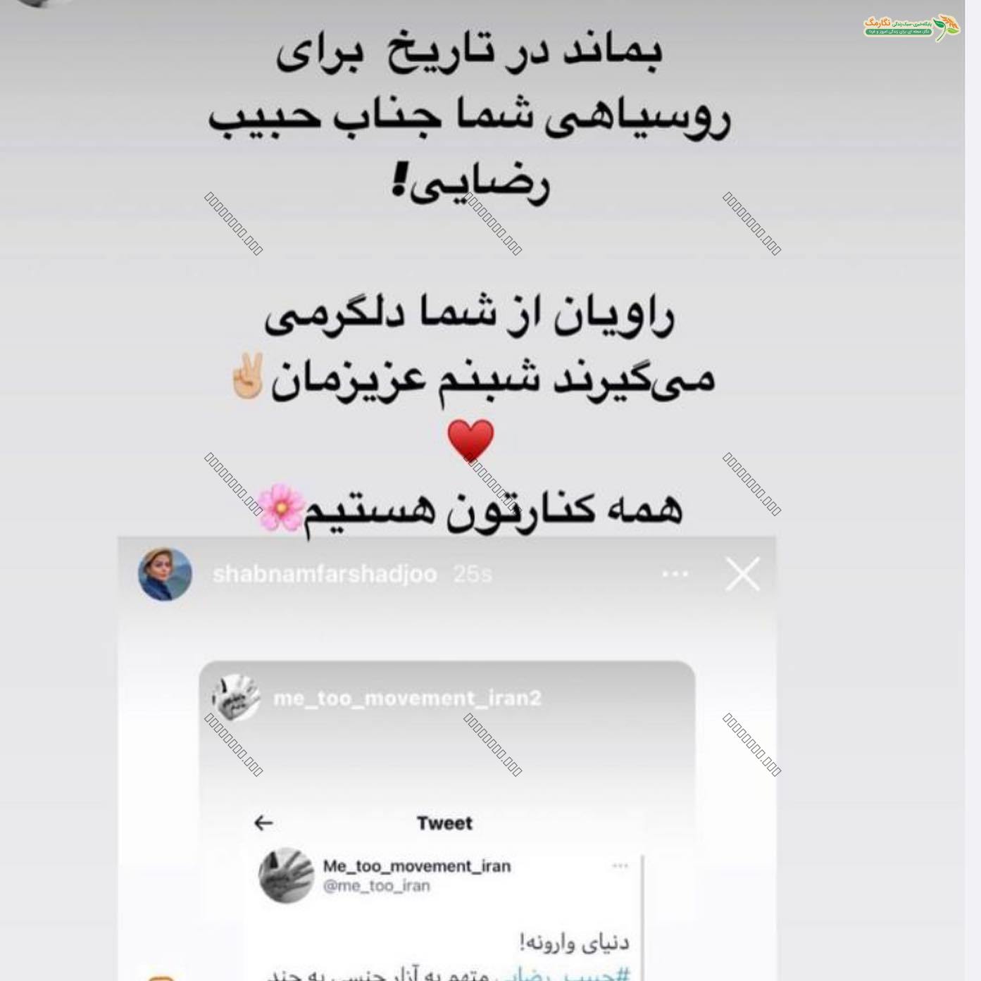 واکنش شبنم فرشاد جو به پرونده آزارگری ... وکلایم در ایران حسابتون رو میرسند !