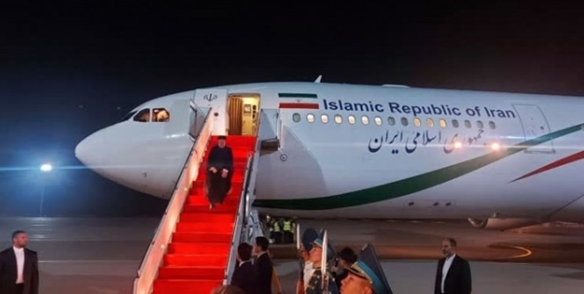 رئیسی وارد آستانه پایتخت قزاقستان شد