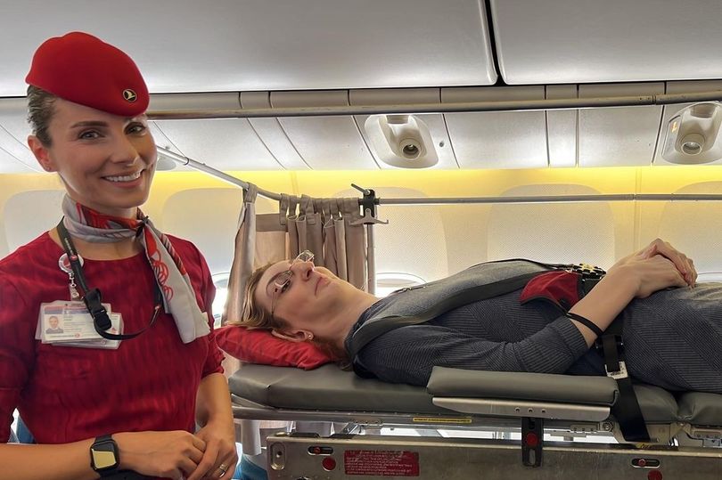 سفر قدبلندترین زن جهان برای اولین بار با هواپیمایی در ترکیه