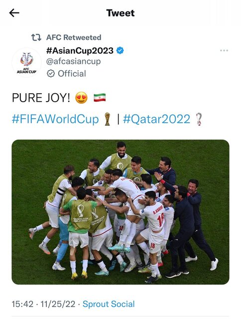 واکنش AFC به پیروزی ایران مقابل ولز/ شادی ناب!
