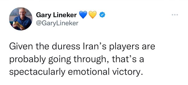 لینه‌کر: یک برد فوق‌العاده احساسی برای ایران رقم خورد