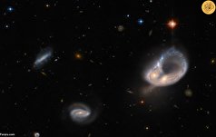 نگاهی دقیق به لحظه برخورد دو کهکشان+تصاویر