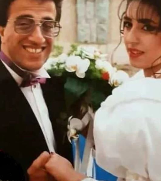چهره جالب “علیرضا خمسه” در روز عروسی با همسر دومش/ تصویر