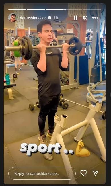 عکس/ ورزش سنگین و نامتعارف عمو پورنگ در آستانه ۵۰ سالگی