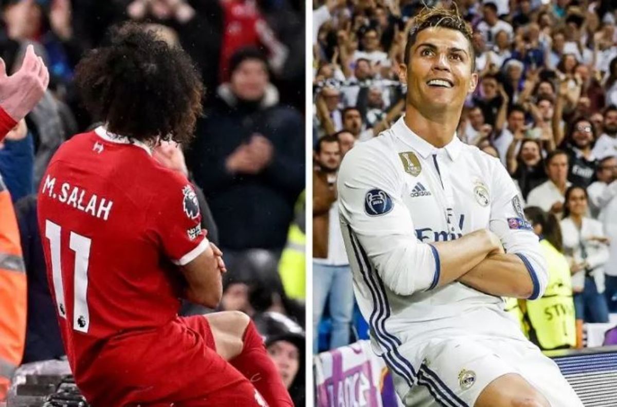 صلاح شادی گل CR7 را به آنفیلد آورد + عکس