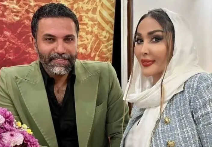 قاب دونفره علیرضا نیکبخت واحدی در کنار همسرش قاب دونفره علیرضا نیکبخت واحدی در کنار همسرش
