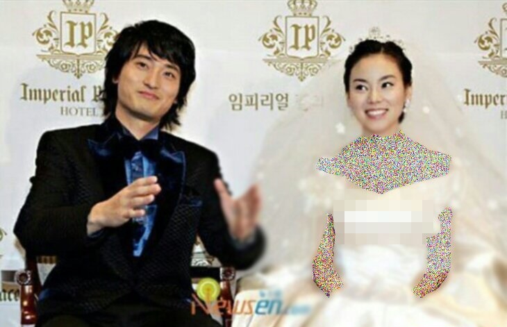 یونگ پوی و همسرش در لباس عروس و داماد/ببینید