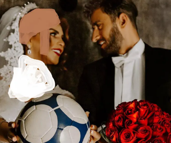 عکس عروسیبازیکن ملی پوش با خانم فوتبالیست! / توپ این وسط چیکار نی کنه!