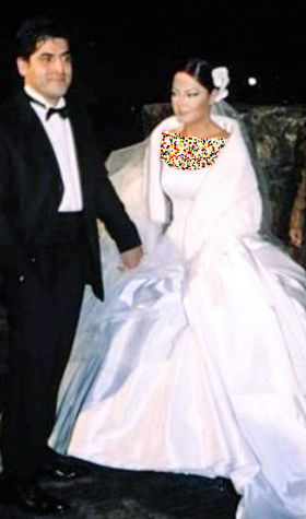 ابرو گوندش پس از طلاق از همسر ایرانی اش دوباره ازدواج کرد / خانم خواننده زیباترین لباس عروس را پوشید!