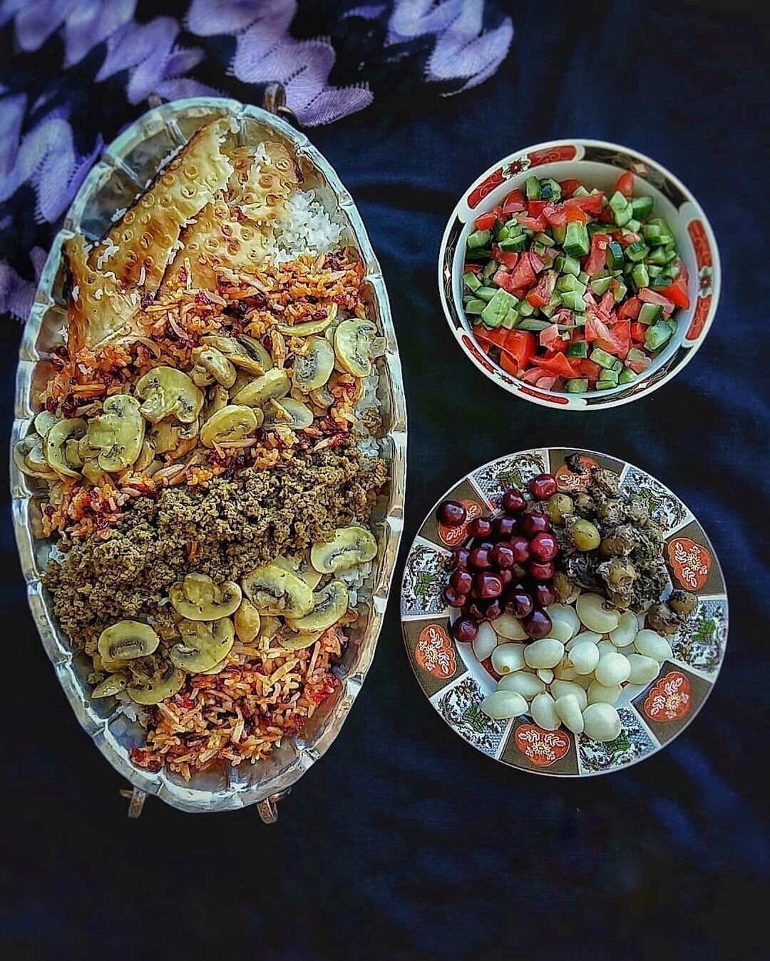 دستور پخت قارچ پلو یک غذای متفاوت و مجلسی برای ناهار