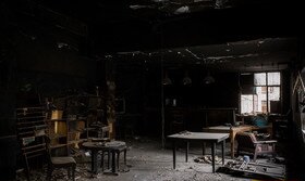 کن فیکون شدن کافه علی مصفا و لیلا حاتمی بعد از آتش سوزی کن فیکون شدن کافه علی مصفا و لیلا حاتمی بعد از آتش سوزی