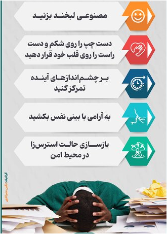اینفوگرافیک/ غلبه بر استرس با پنج راهکار ساده!