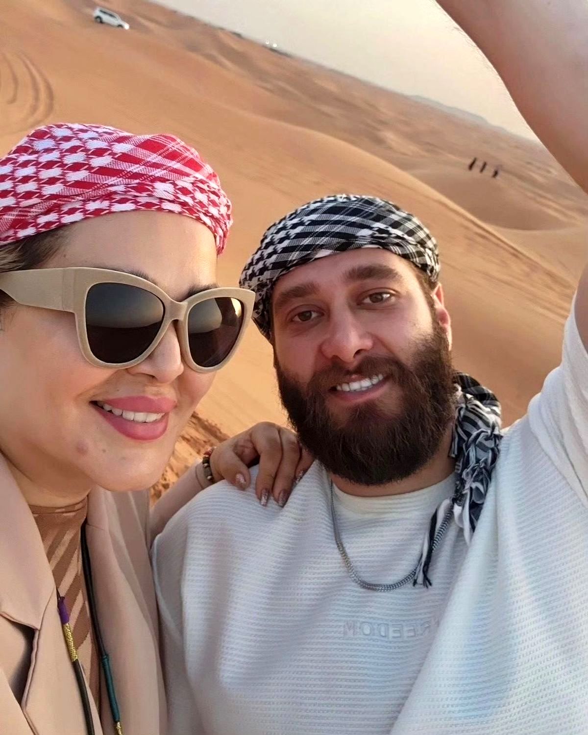 جنجال کویرگردی بهاره رهنما با همسرش در دبی