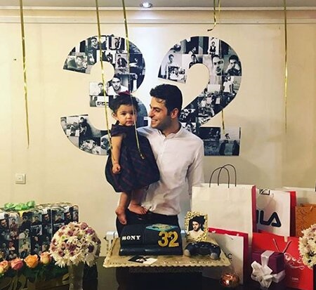 علی ضیا بچه به بغل تولدش رو جشن گرفت!