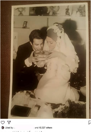 عاشقانه‌های ساده و متفاوت مریم امیرجلالی، ناهید سریال خانه به دوش و همسرش در روز عروسی/ چقدر لاغر بود! +عکس