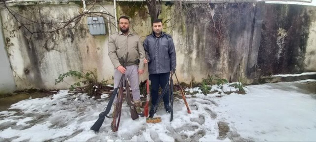 کشف و ضبط اسلحه شکاری از شکارچیان محیط زیست