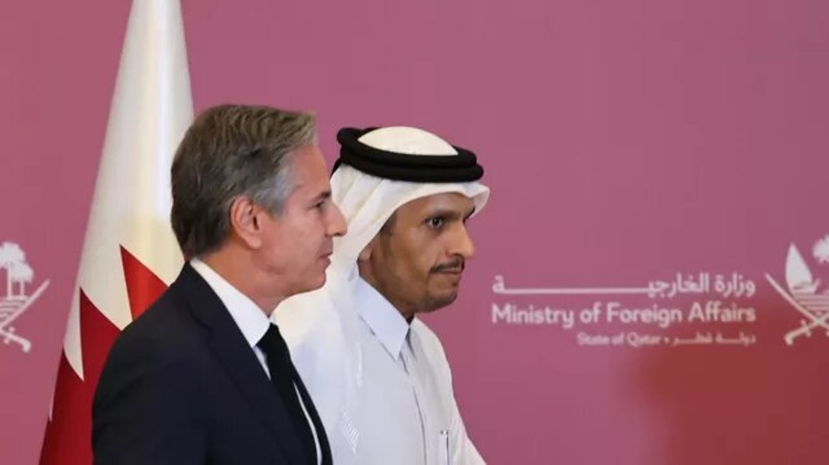 وزیران خارجه آمریکا و قطر وضعیت فلسطین را بررسی کردند