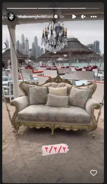 عکس/ تفریح فوق لاکچری شبنم قلی خانی در امارات