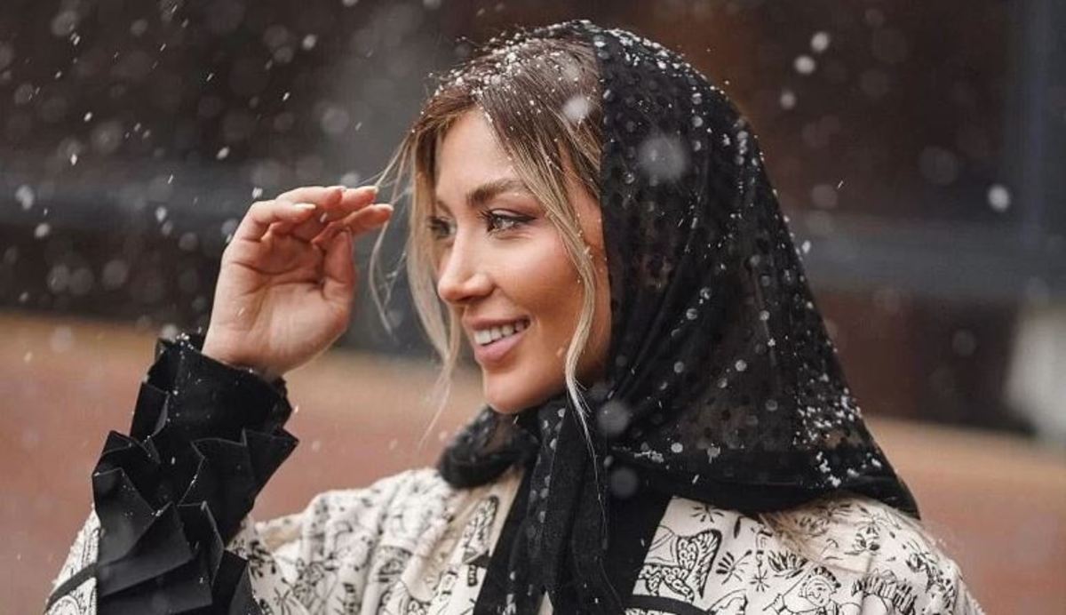 استایل اروپایی همسر “بهرام رادان” در آسانسور + عکس