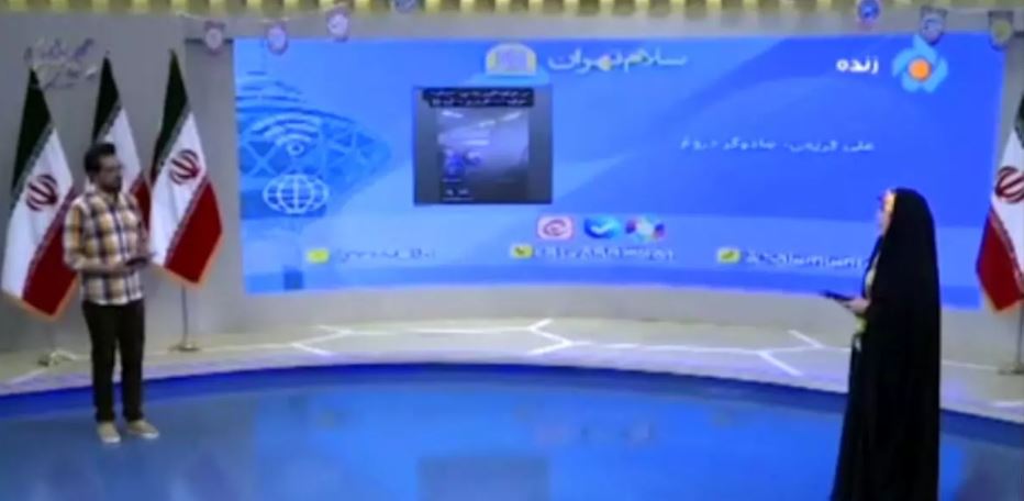 حمله خانم مجری به علی کریمی روی آنتن زنده / این‌قدر دروغ به خورد مردم نده! /