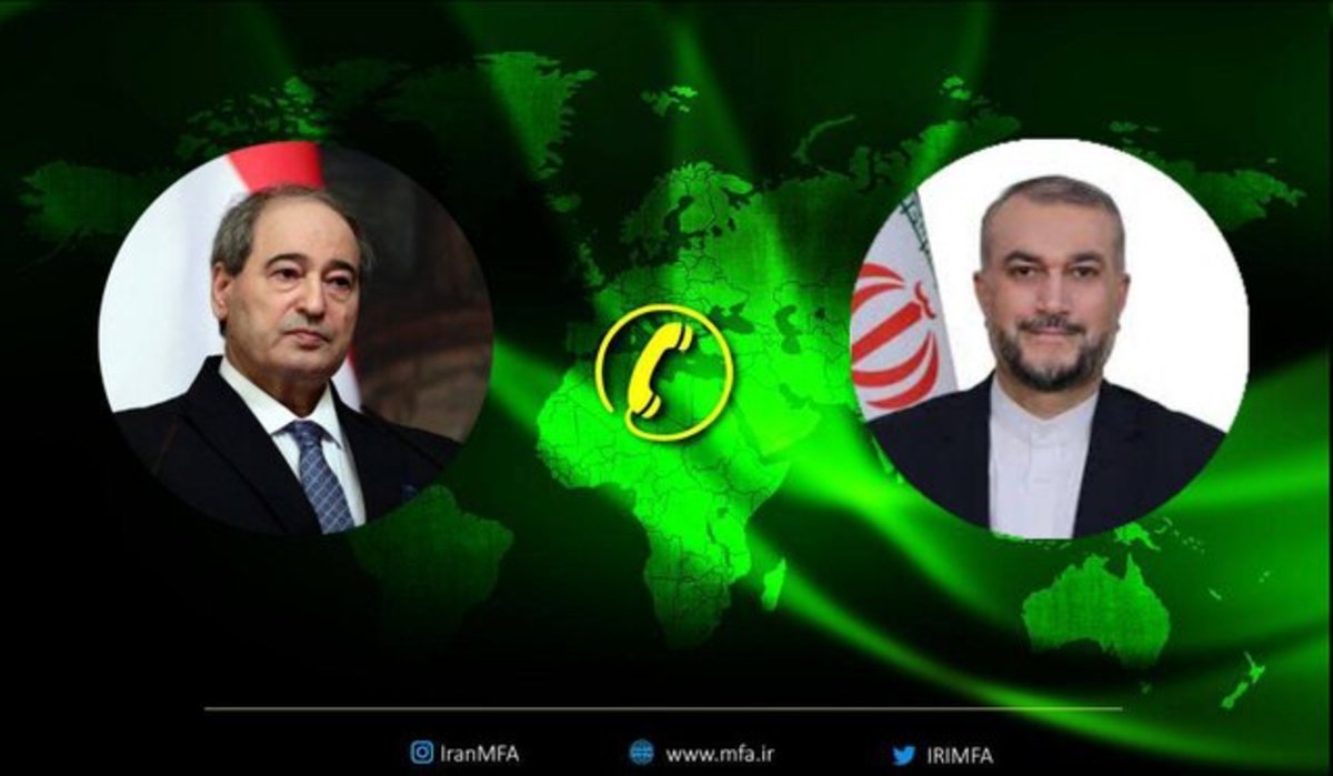 گفت‌وگوی تلفنی وزرای خارجه ایران و سوریه