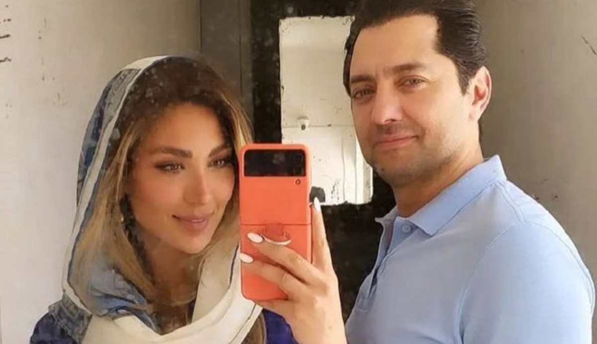 تصویر رمانتیک بهرام رادان و نوعروس در دل طبیعت + عکس